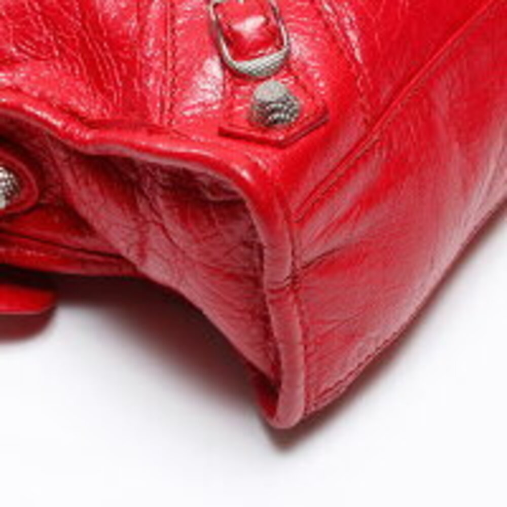 Balenciaga Giant City Leather Shoulder Bag Red - Picture 6 of 13
